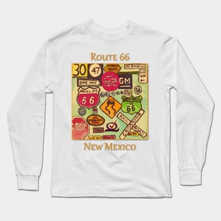 Signs from the historic Route 66 Long Sleeve T-Shirt